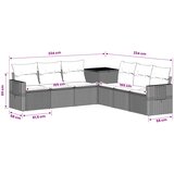  Set sofe 7 kom. Bež i krem bijela Poli Rattan i čelik | shoptok.hr