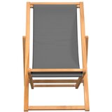  Sklopiva stolica za plažu od masivne tikovine siva | Eponuda.com