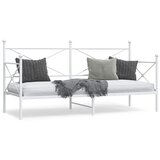vidaXL Dnevna postelja brez ležišča Bela 75x190 cm Jeklo Cene