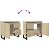 vidaXL Kopalniška omarica sonoma hrast 65x33x60 cm inženirski les | Shoptok.si