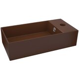 Maison Chic Kopalniški Umivalnik - Kopalna umivalnik - Lavabo z luknjo keramičen temno rjav, (21684637) Cene