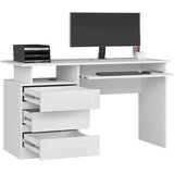 AKORD Računalniška Miza, Bela/Bela V Visokem Sijaju, (5000332940) | Shoptok.si