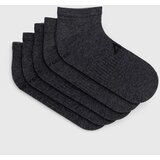 4f Nogavice 5-pack moški, siva barva | Shoptok.si