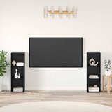  Set TV komoda Zidne 2 pcs Crni hrast 107 x 35 x 37 cm | shoptok.hr