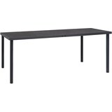  7-dijelni vrtni blagovaonski set crni od čelika i tekstilena Crna Dužina stola 190 cm | shoptok.hr