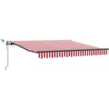 vidaXL Tkanina za tende s Crvena i bijela 350 x 250 cm Poliester Cijene