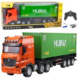 Kamion na daljinsko upravljanje s kontejnerom 40FT Huina 1:18 - zeleni | shoptok.hr