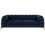 Ropez Temno modra žametna sedežna garnitura 225 cm Chelsea Bis – | Shoptok.si