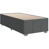  Boxspring krevet s madracem Tamnosiva 90 x 200 cm Tkanina - Tamnosiva 90 x 200 cm Dizajn s rombovima | shoptok.hr