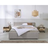 MID.YOU OBLAZINJENA POSTELJA 160 cm x 200 cm , les, kovina, umetna masa, tekstil svetlo siva | Shoptok.si