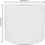 vidaXL Košara za shranjevanje bež in bela Ø40x35 cm bombaž | Shoptok.si