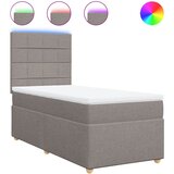 vidaXL Box spring postelja z vzmetnico taupe 90x190 cm blago, (21291473) Cene