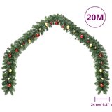 vidaXL božična girlanda okrašena z bučkami in LED lučkami 20 m | Shoptok.si