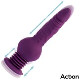 Action Booster Ultra Jet Thruster Vibrator with Powerfull Suction Cup Purple | Shoptok.si