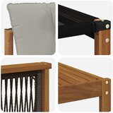  Set vanjskih sofa 7 kom. Prirodna i svjetlosiva | shoptok.hr