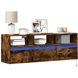  Zidni TV ormarić LED boja dimljenog hrasta 130x31x45 cm | shoptok.hr