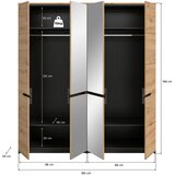 Livetastic OMARA S KLASIČNIMI VRATI, siva, hrast artisan | Shoptok.si