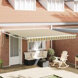  Povlačivi tende Zelena i bijela 400 × 300 cm Tkanina i Aluminij | shoptok.hr