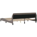 Okvir za krevet s uzglavljem smeđesivi 200 x 200 cm od tkanine | shoptok.hr