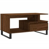 Maison Chic Klubska mizica - kavna mizica - Nizka mizica rjavi hrast 90x49x45 cm inženirski les, (21752916) Cene