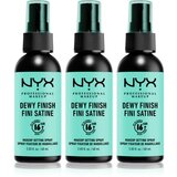 NYX Professional Makeup Makeup Setting Spray Dewy pršilo za fiksiranje 3x60 ml | Shoptok.si