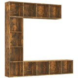  3-dijelni set ormarića za knjige/TV boja hrasta 180x30x180 cm | shoptok.hr