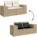 vidaXL 10-dijelni set vrtnih sofa s jastucima bež od poliratana | shoptok.hr