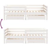  Okvir za dječji krevet s ladicama bijeli 70x140 cm od borovine | shoptok.hr