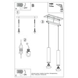Sollux Lighting Obesna svetilka LAGOS 2 rdeča okra, (21626813) | Shoptok.si
