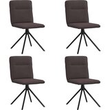  Jedilni stoli 4 kosi temno rjavo blago, (21832124) | Shoptok.si