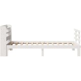 vidaXL Posteljni okvir z vzglavjem brez vzmetnice bel 90x200 cm, (21303451) | Shoptok.si