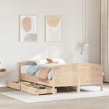 vidaXL Okvir kreveta bez madraca 135 x 190 cm od masivne borovine | shoptok.hr