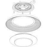 Eglo Canicosa 2 plafonjera, led, 24,5w, 3000lm, prečnik 495, dimabilna, crno/zlatna | Eponuda.com