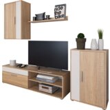 Kondela Dnevni regal, hrast sonoma/bel, KEVIN | Shoptok.si