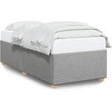 Maison Chic Posteljni okvir - Enojna postelja - Postelja za odrasle brez vzmetnice svetlo siv 100x200 cm blago-J7474, (21775909) | Shoptok.si