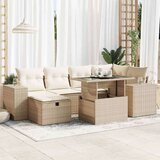 vidaXL 8-dijelni set vrtnih sofa od poliratana s jastucima bež | shoptok.hr