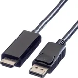 DisplayPort priključni kabel 1.00 m 11.99.5785 sa zaštitom crna [1x muški konektor displayport - 1x muški konektor HDMI]