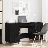  Stol s policom Crni hrast 140 x 50 x 75 cm Konstruirano drvo | shoptok.hr