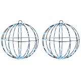 vidaXL Žogica med 192 LED 2 pcs Hladno bela 30 cm Kovina, (5000075149) | Shoptok.si