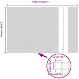  Zavarena žičana ograda 1000 x 140 cm Siva | shoptok.hr