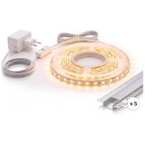  Komplet 1x LED traka MYLIVING LIGHTSTRIP LED/22W/230V 5m + 5x ugradni profil 1 m Cene