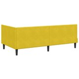 vidaXL Kutni okvir kreveta s madracem Žuta 90 x 190 cm Baršun | shoptok.hr