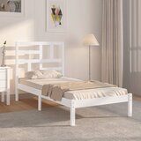Furnova Posteljni okvir bel iz trdnega lesa 90x190 cm, (21942556) Cene
