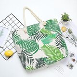 Venisymlis Platnena Velika Torba S Potiskanimi Listi Nakupovalna Torba Torba Za Plažo S Potiskanimi Listi, (22070099) | Shoptok.si