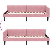  Kutni okvir kreveta Ružičasta 90 cm x 190 cm Baršun | shoptok.hr