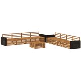  Set vanjskih sofa 9 kom. Prirodna Čvrsto drvo akacije | shoptok.hr