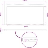  Pravokutni stolni vrh 140 x 60 x 3,2 cm Pravokutni | shoptok.hr