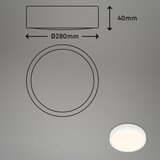 BRILONER 3700-016 - LED plafonsko svetlo RUNA LED/16W/230V 3000K prečnik 28 cm belo Slike