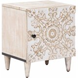  Noćni ormar Bijelo 40 x 33,5 x 46 cm Čvrsto drvo manga | Eponuda.com