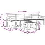  Set vanjskih sofa 5 kom. Bijela Čvrsto drvo akacije | shoptok.hr